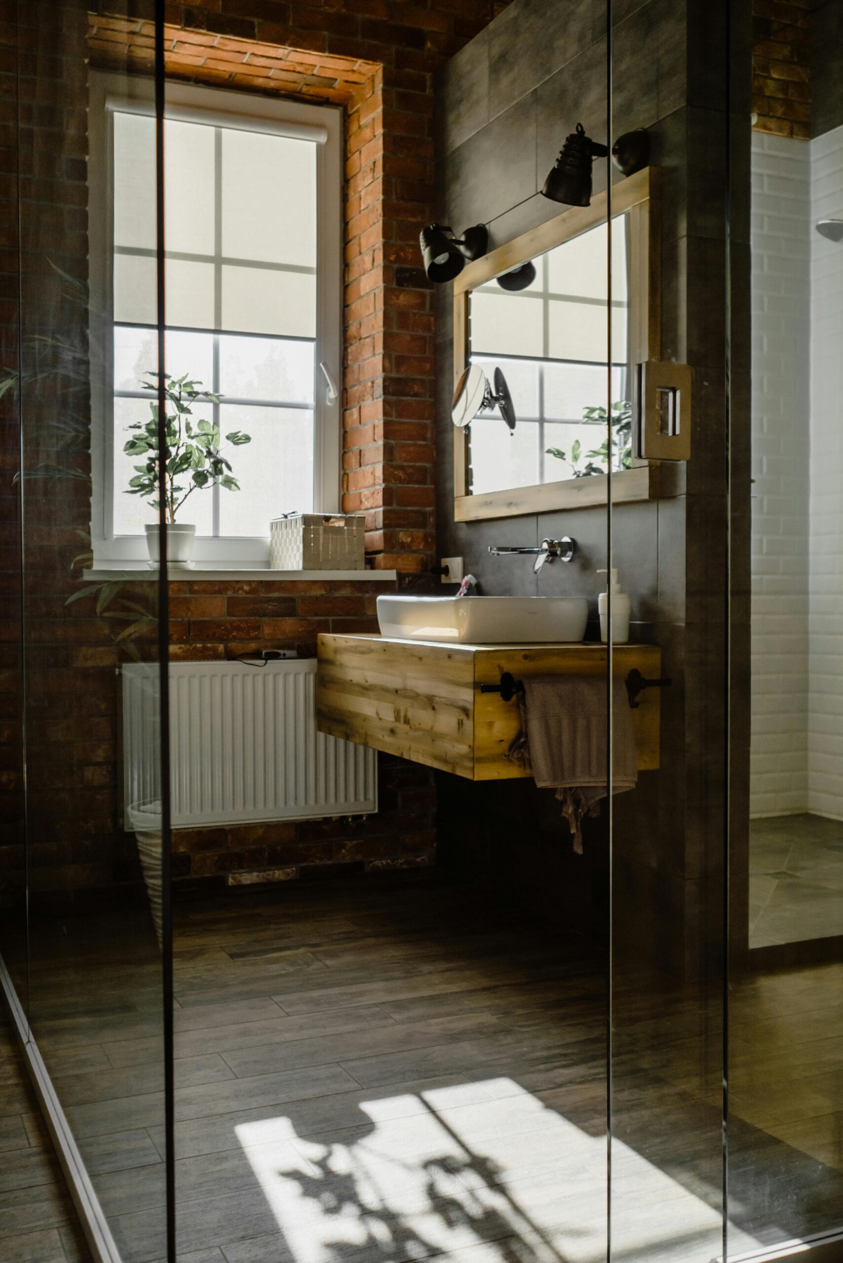 Home 4 a bathroom with a glass shower door