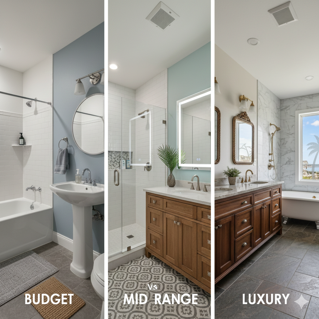 Budget vs Mid-Range vs Luxury: Your 2026 Corpus Christi Bathroom Remodel Guide 1 bathroom remodel budget corpus christi